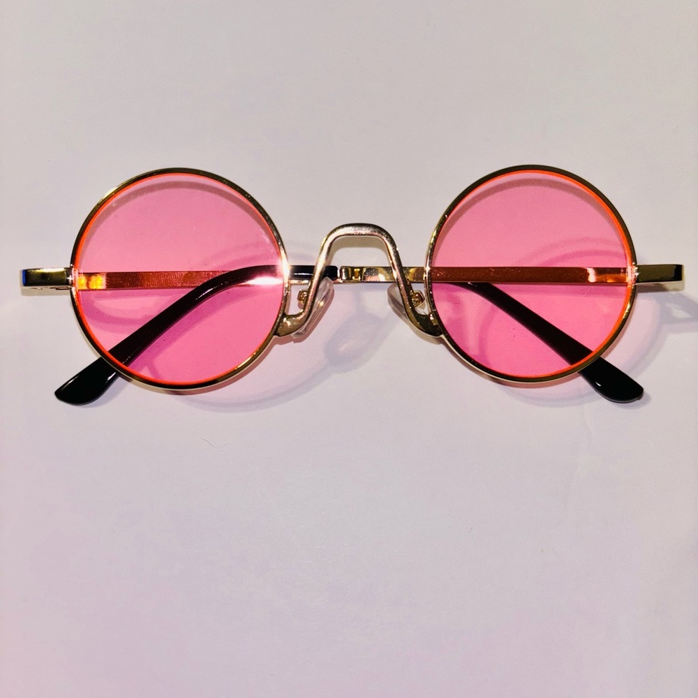 Kids Pink Round Sunglasses - Picture 4 of 4